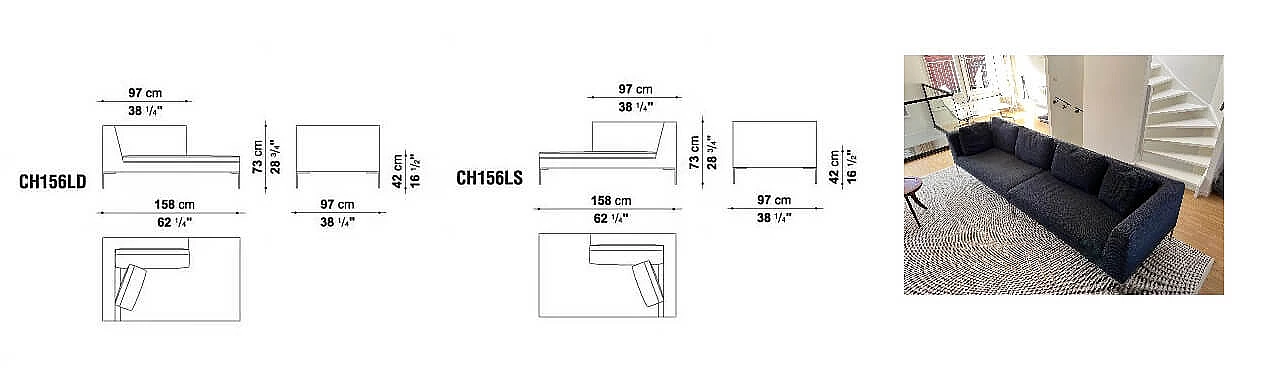 Charles modular sofa by Antonio Citterio for B&B Italia 6