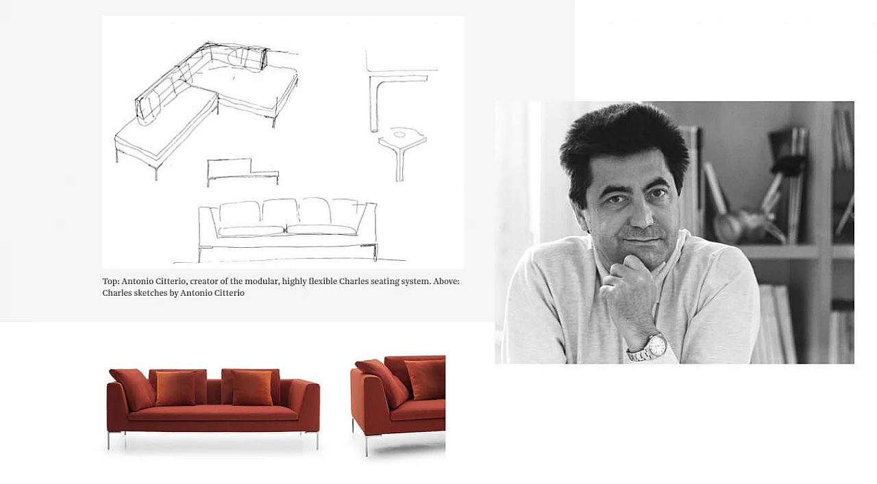 Charles modular sofa by Antonio Citterio for B&B Italia 7