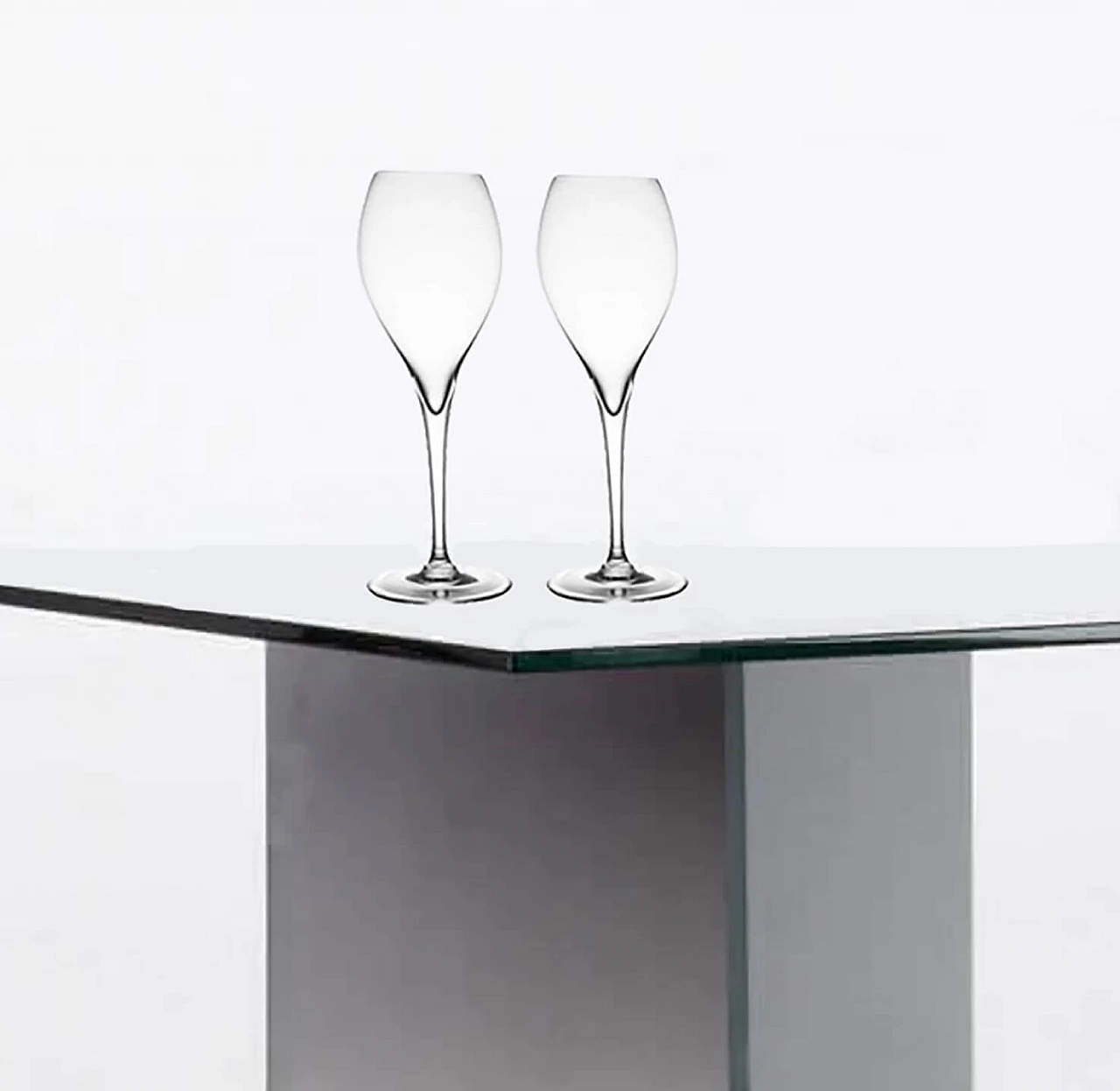 Coppia di bicchieri da champagne in cristallo di Baccarat 4