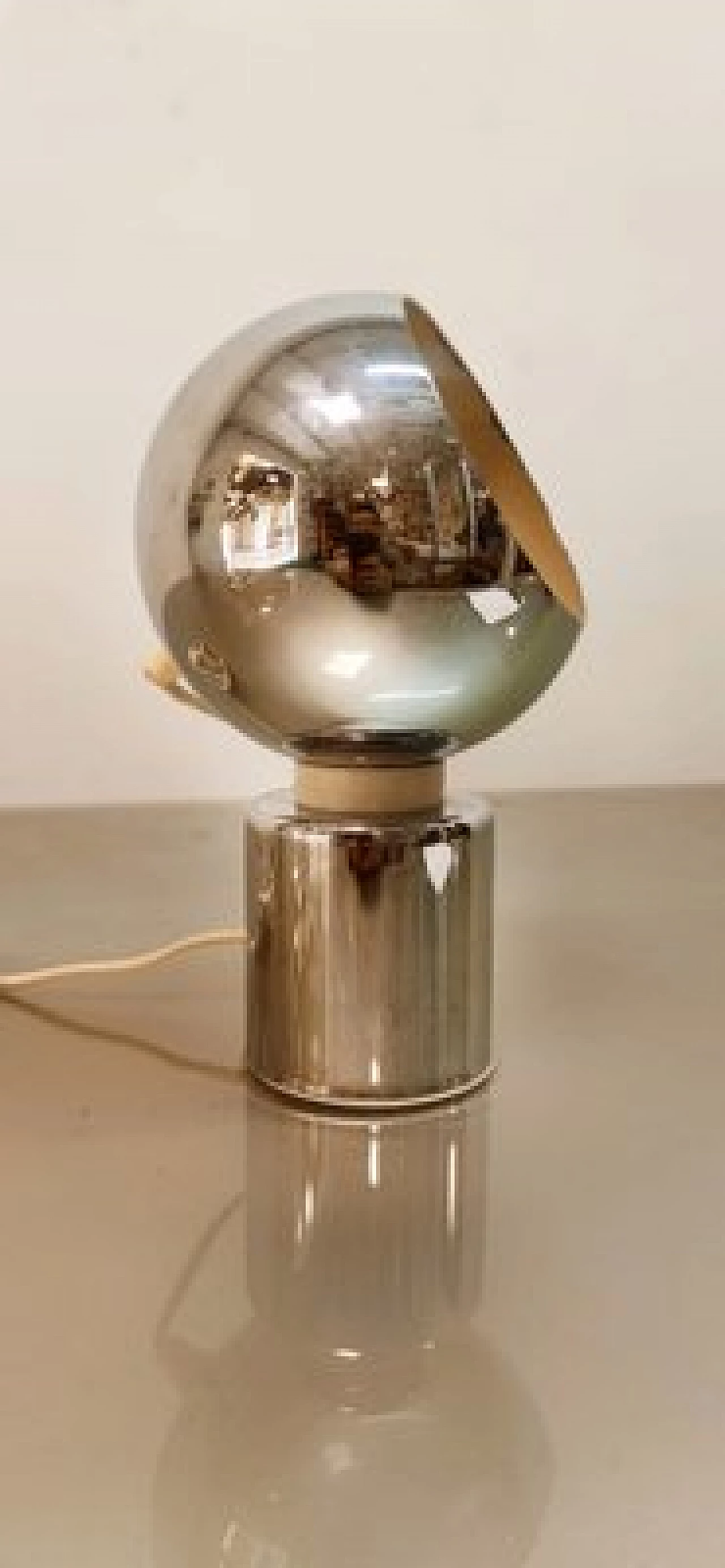 Lampada da tavolo in metallo di Goffredo Reggiani, anni '70 1
