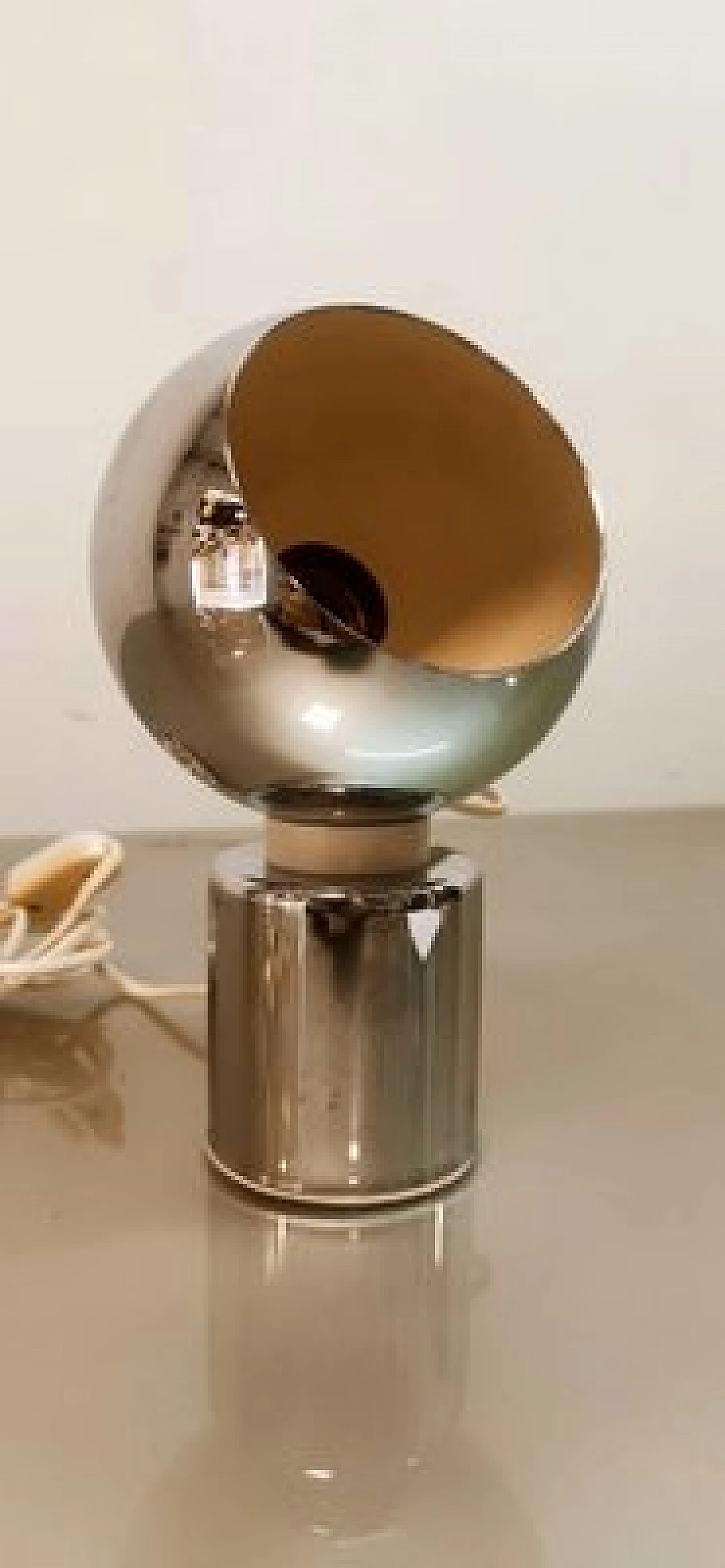 Lampada da tavolo in metallo di Goffredo Reggiani, anni '70 2