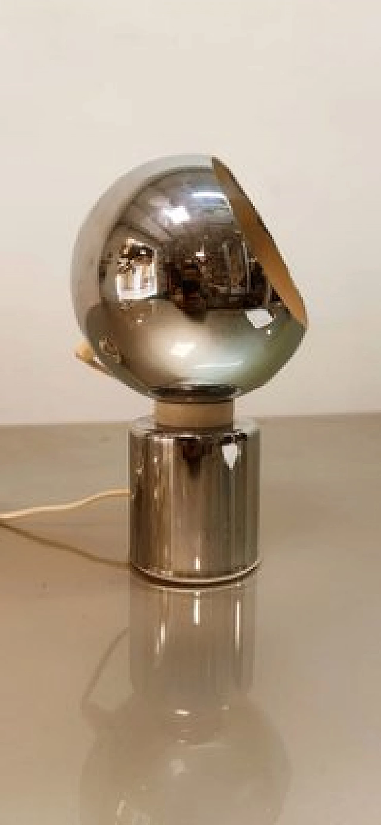 Lampada da tavolo in metallo di Goffredo Reggiani, anni '70 8