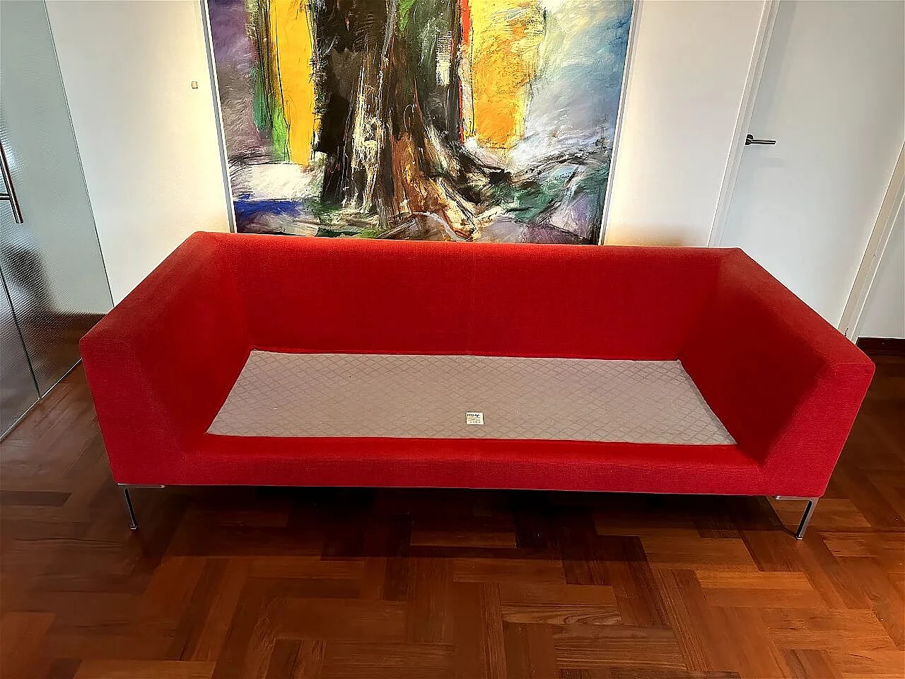 Divano CH228 Charles in cotone Maxalto-Cat rosso di Antonio Citterio per B&B Italia 7