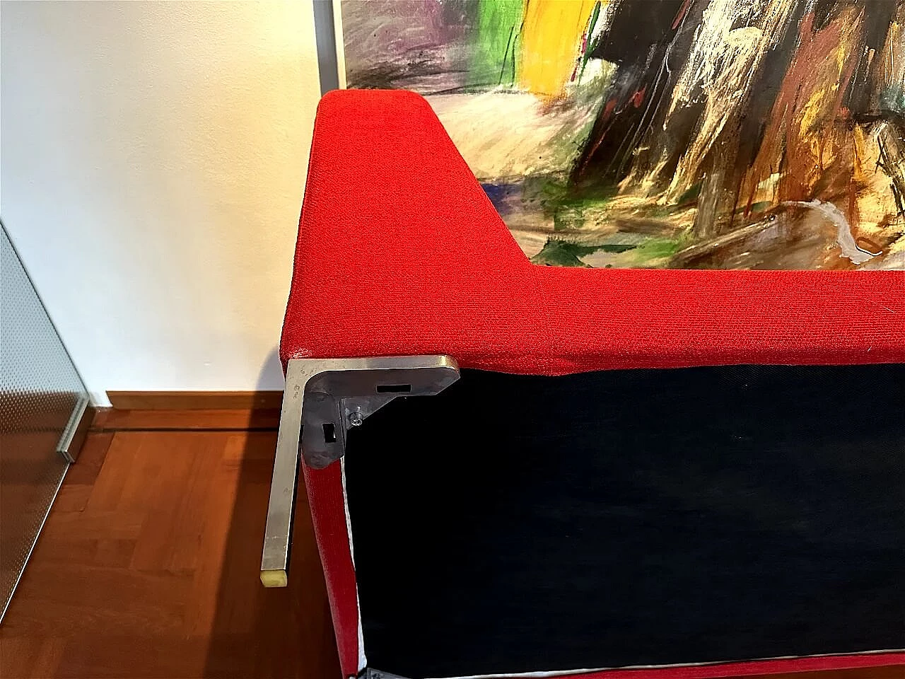 CH228 Charles sofa in red Maxalto-Cat cotton by Antonio Citterio for B&B Italia 12