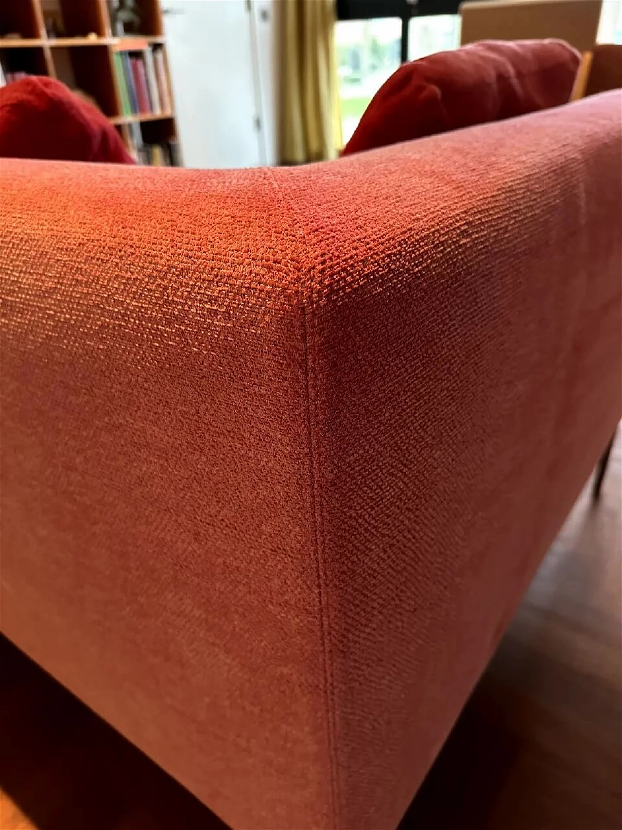CH228 Charles sofa in red Maxalto-Cat cotton by Antonio Citterio for B&B Italia 26