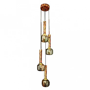 Ceiling lamp with brass details by Denis Casey for Casey Fantin, 1960s