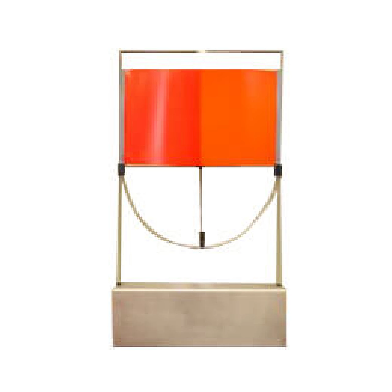 Table lamp with steel structure and plastic lampshade, 1990s 11