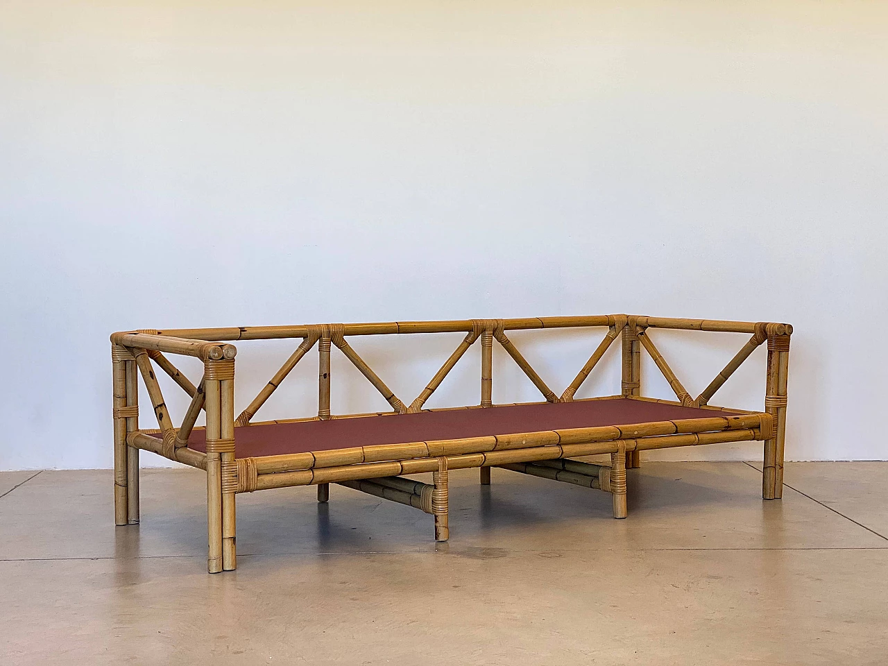 Bamboo sofa, 1970s 1