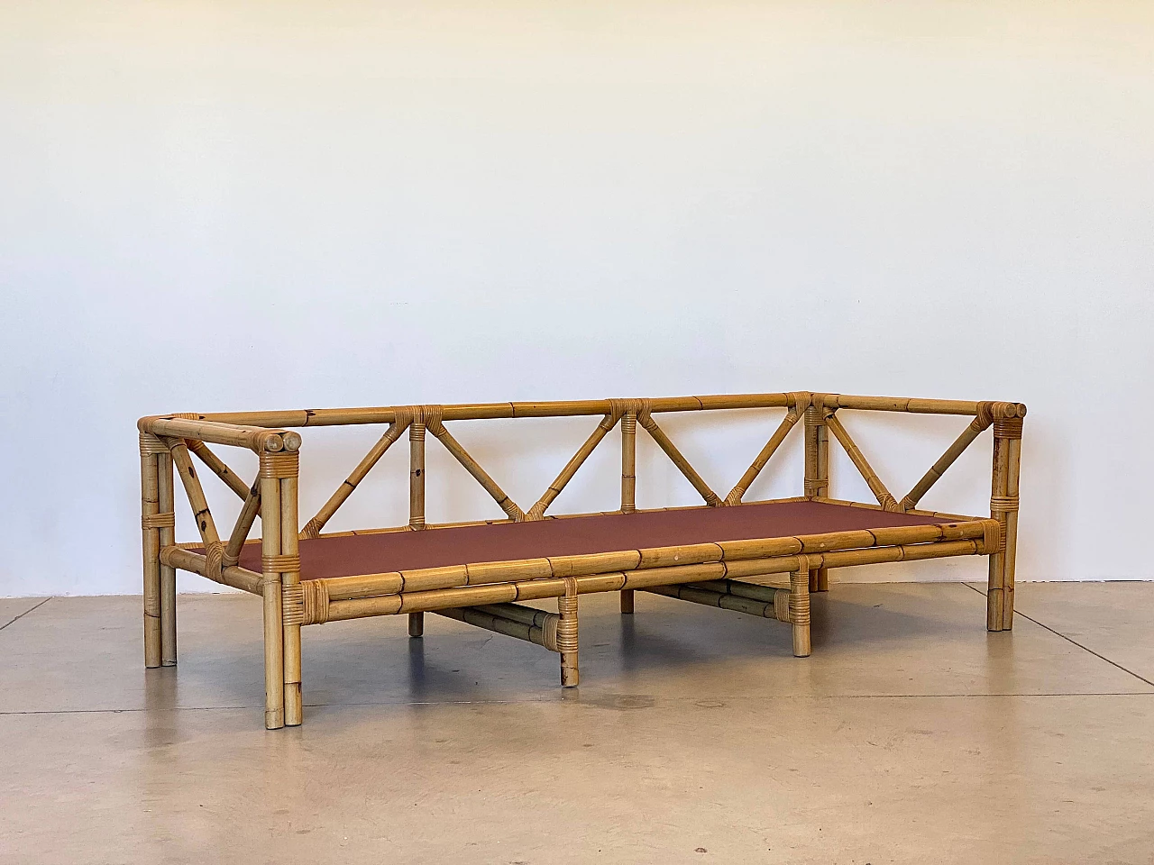 Bamboo sofa, 1970s 2