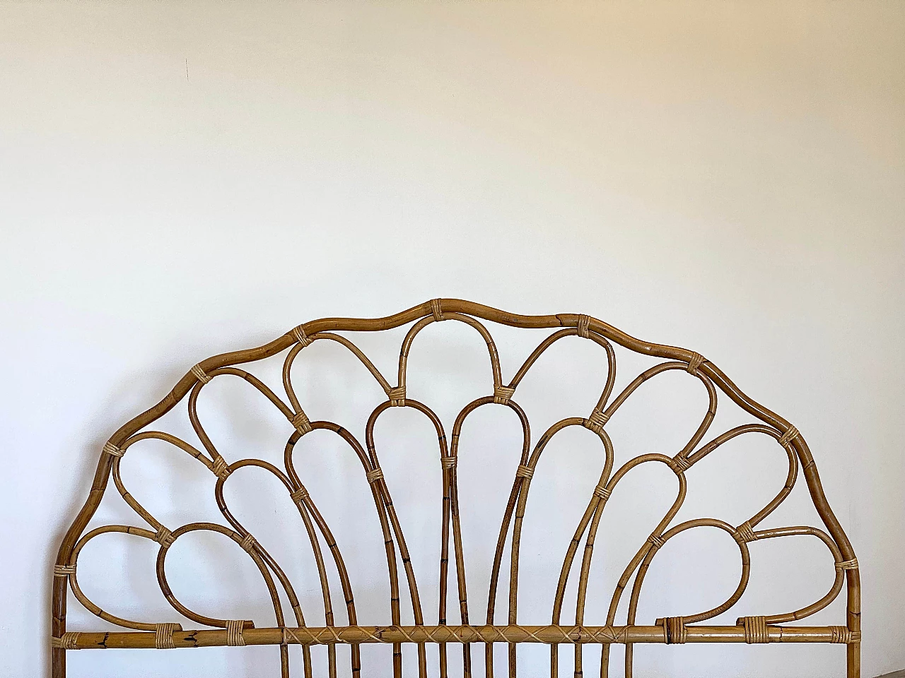 Bamboo double bed, 1970s 10