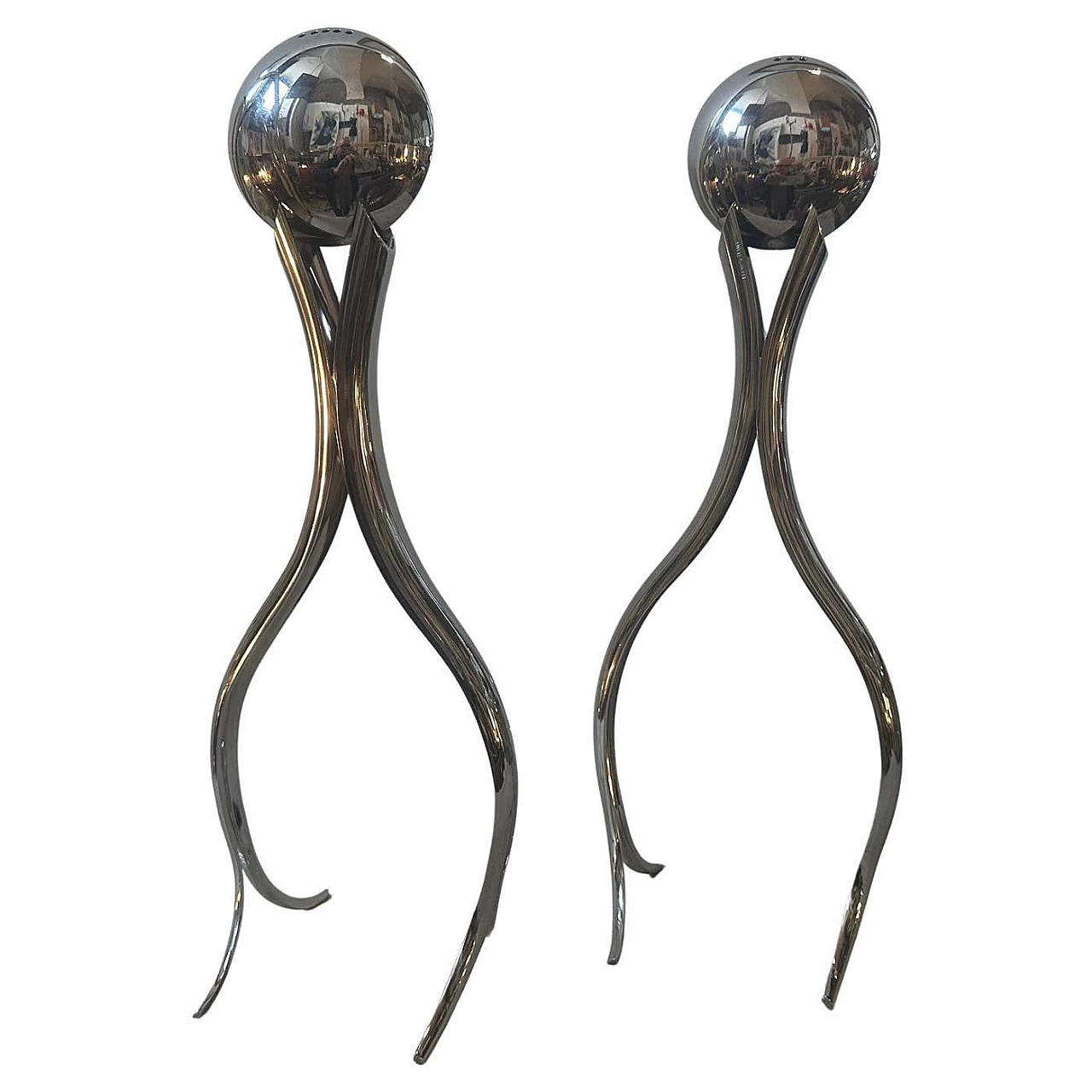 Saliera e pepiera placcate in argento di Mesa, anni '90 1