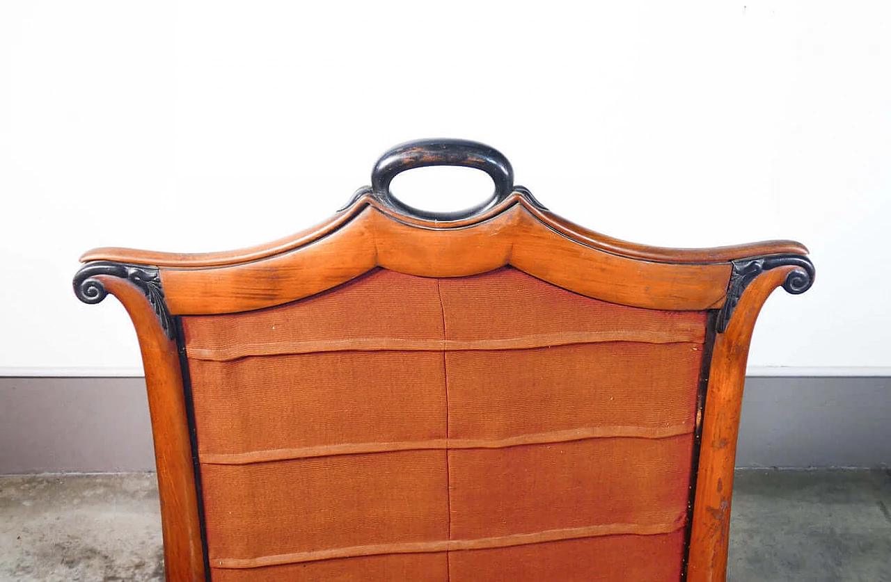 Empire fireplace mantelpiece in cherry wood with ebonised details, early 19th century 3