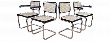 Pair of armchairs and pair of chairs Cesca B3 by Marcel Breuer for MDF Italia, 1990s