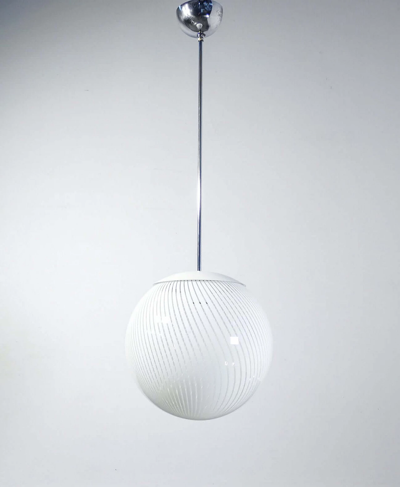 Lampadario Tessuto in vetro di Murano di Ludovico Diaz Des Santillana per Venini, anni '70 1