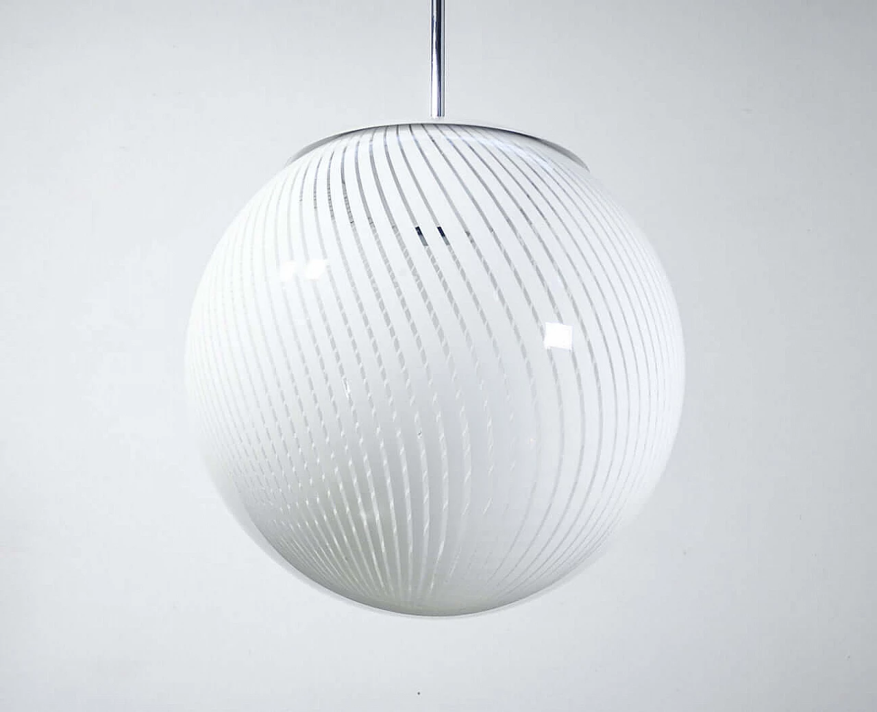 Lampadario Tessuto in vetro di Murano di Ludovico Diaz Des Santillana per Venini, anni '70 2