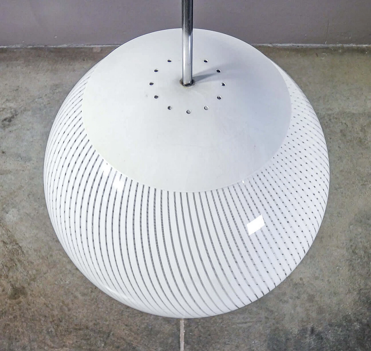 Lampadario Tessuto in vetro di Murano di Ludovico Diaz Des Santillana per Venini, anni '70 6