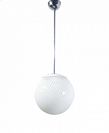 Lampadario Tessuto in vetro di Murano di Ludovico Diaz Des Santillana per Venini, anni '70