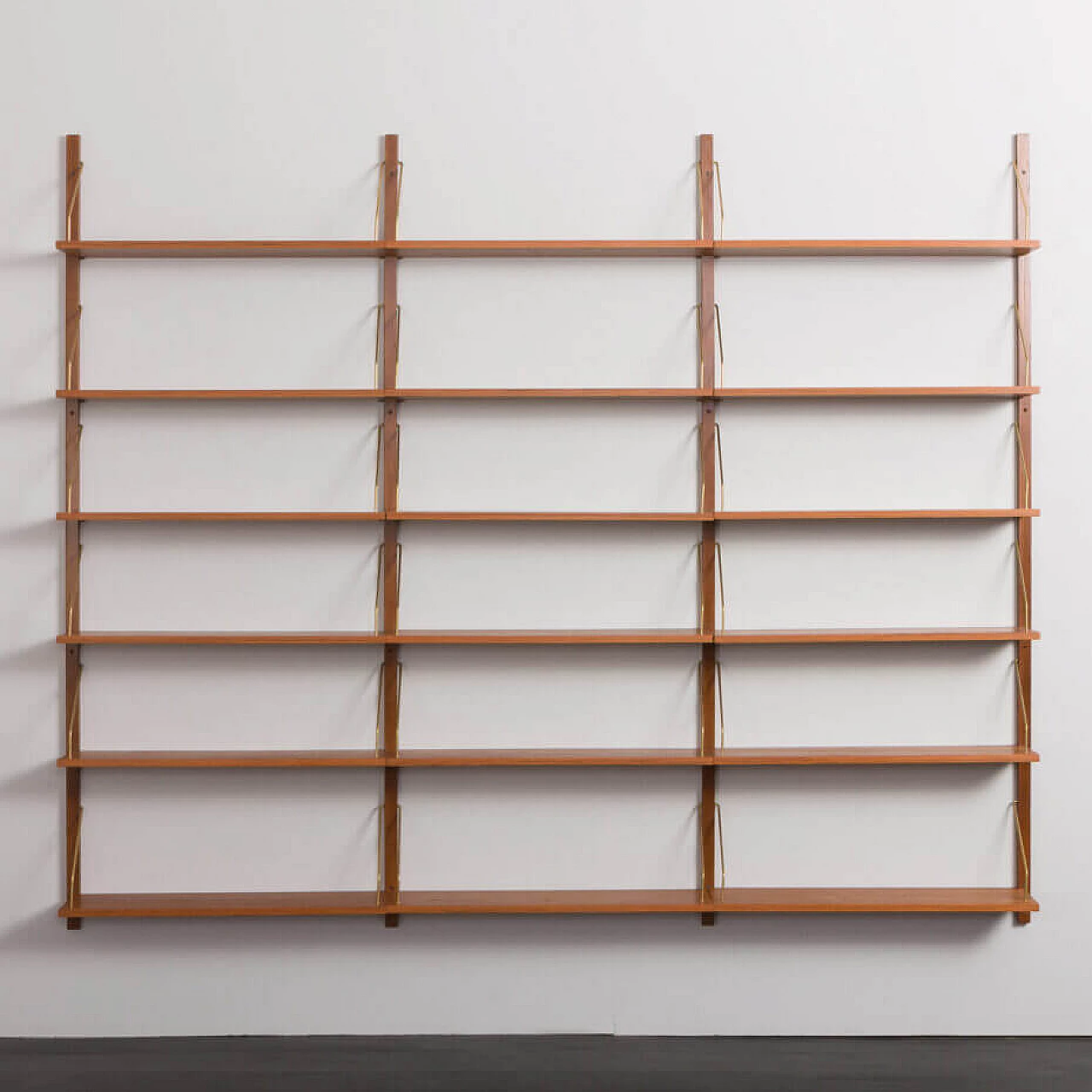 Modular teak 18-shelf  bookcase in the style of Poul Cadovius, 1970s 5