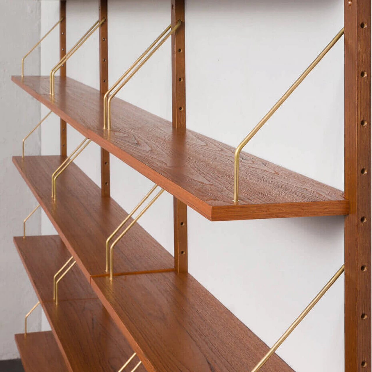 Modular teak 18-shelf  bookcase in the style of Poul Cadovius, 1970s 7