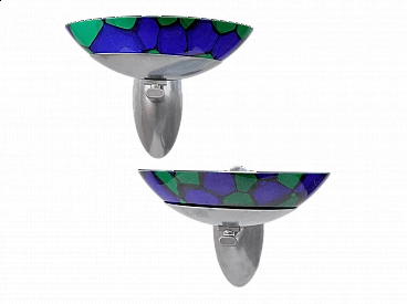 Pair of wall lights by Ottavio Missoni for Zonca, 1980s
