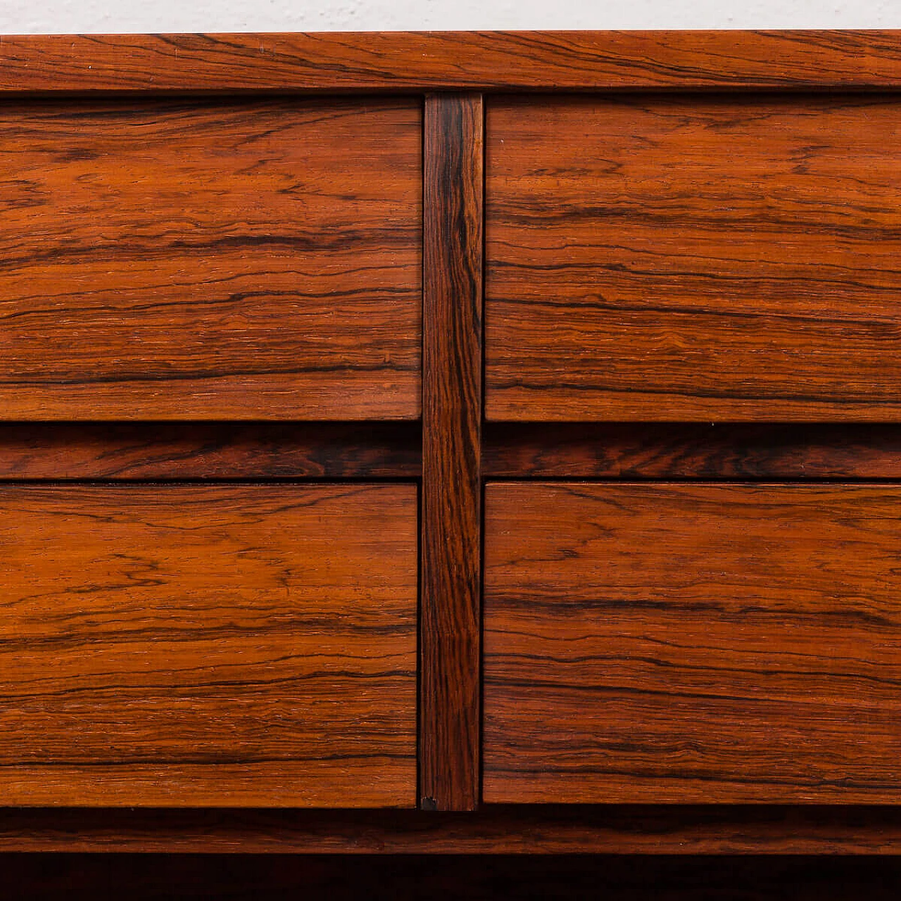 Scandinavian rosewood console table with four drawers, 1960s 13