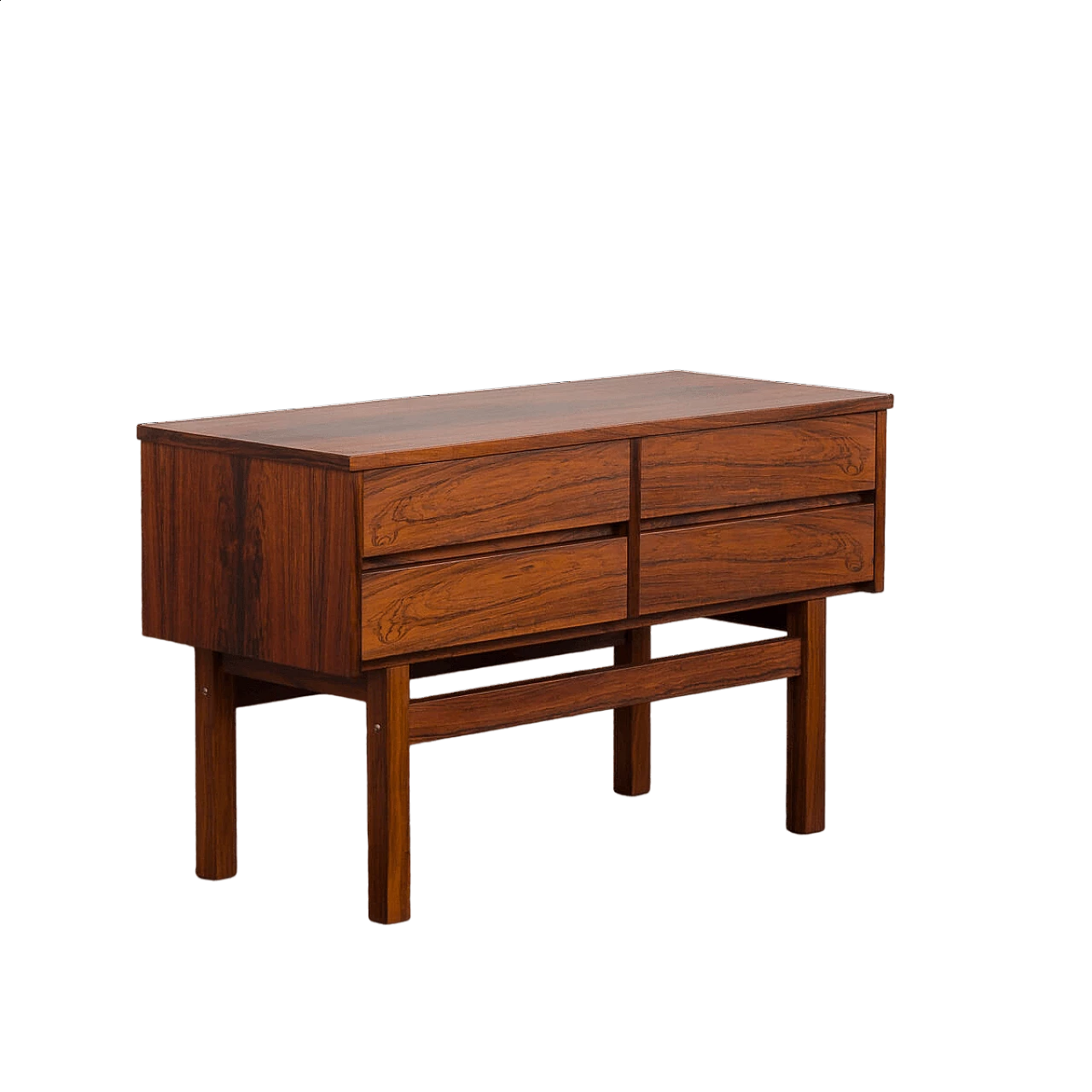 Scandinavian rosewood console table with four drawers, 1960s 16