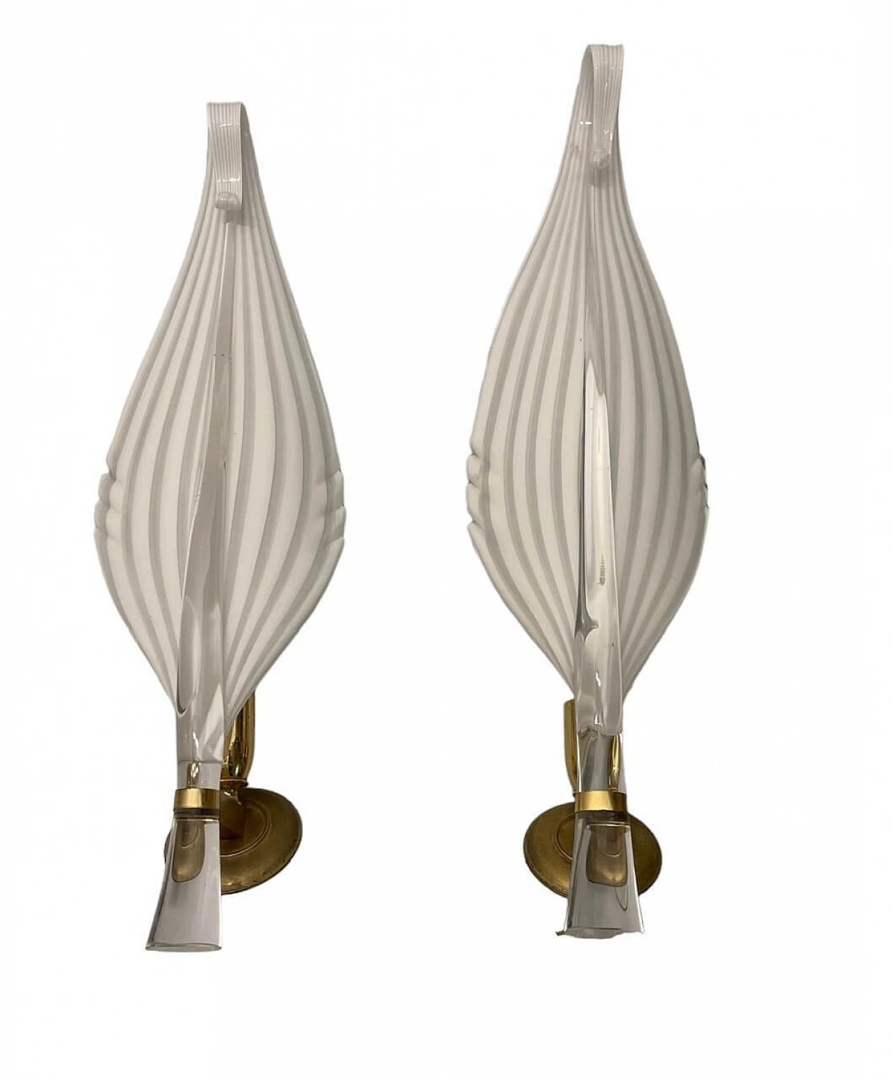 Pair of Murano glass wall lights by Archimede Seguso, 1960s 1