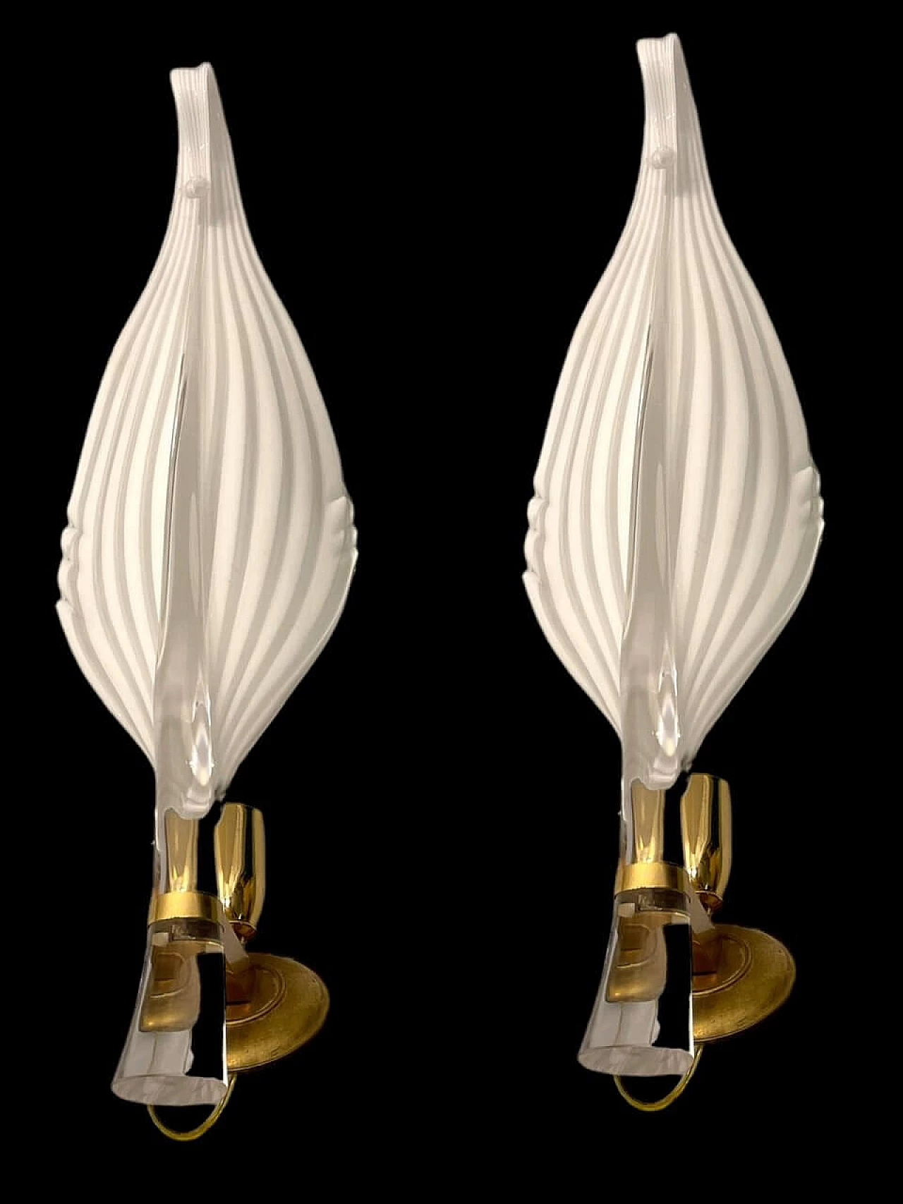 Pair of Murano glass wall lights by Archimede Seguso, 1960s 10