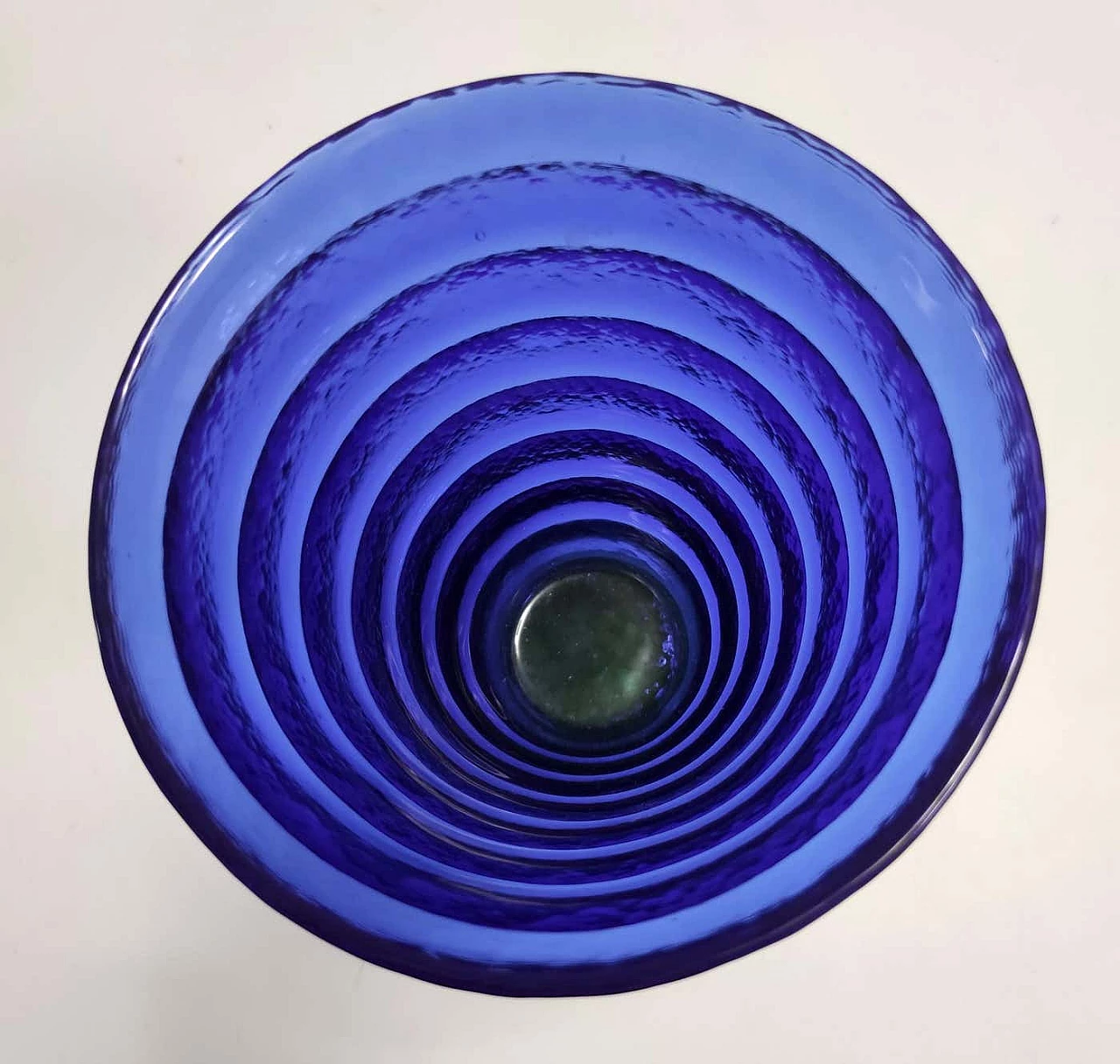 Blue and yellow Murano glass vase by Cá dei Vetrai, 1980s 5