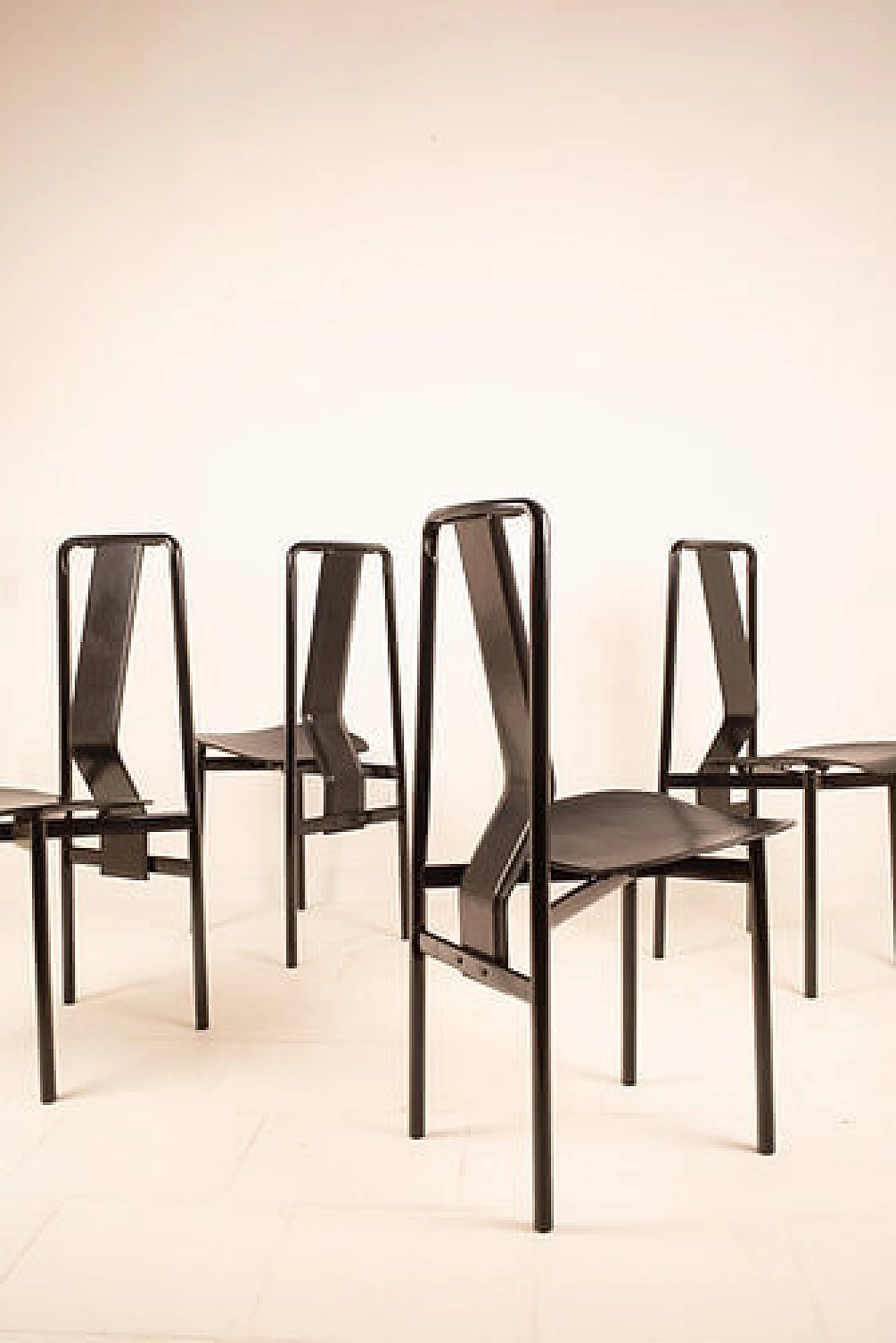4 Irma chairs in enamelled steel by Achille Castiglioni for Zanotta, 1970s 12