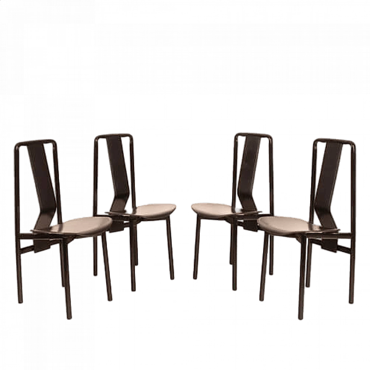 4 Irma chairs in enamelled steel by Achille Castiglioni for Zanotta, 1970s 13