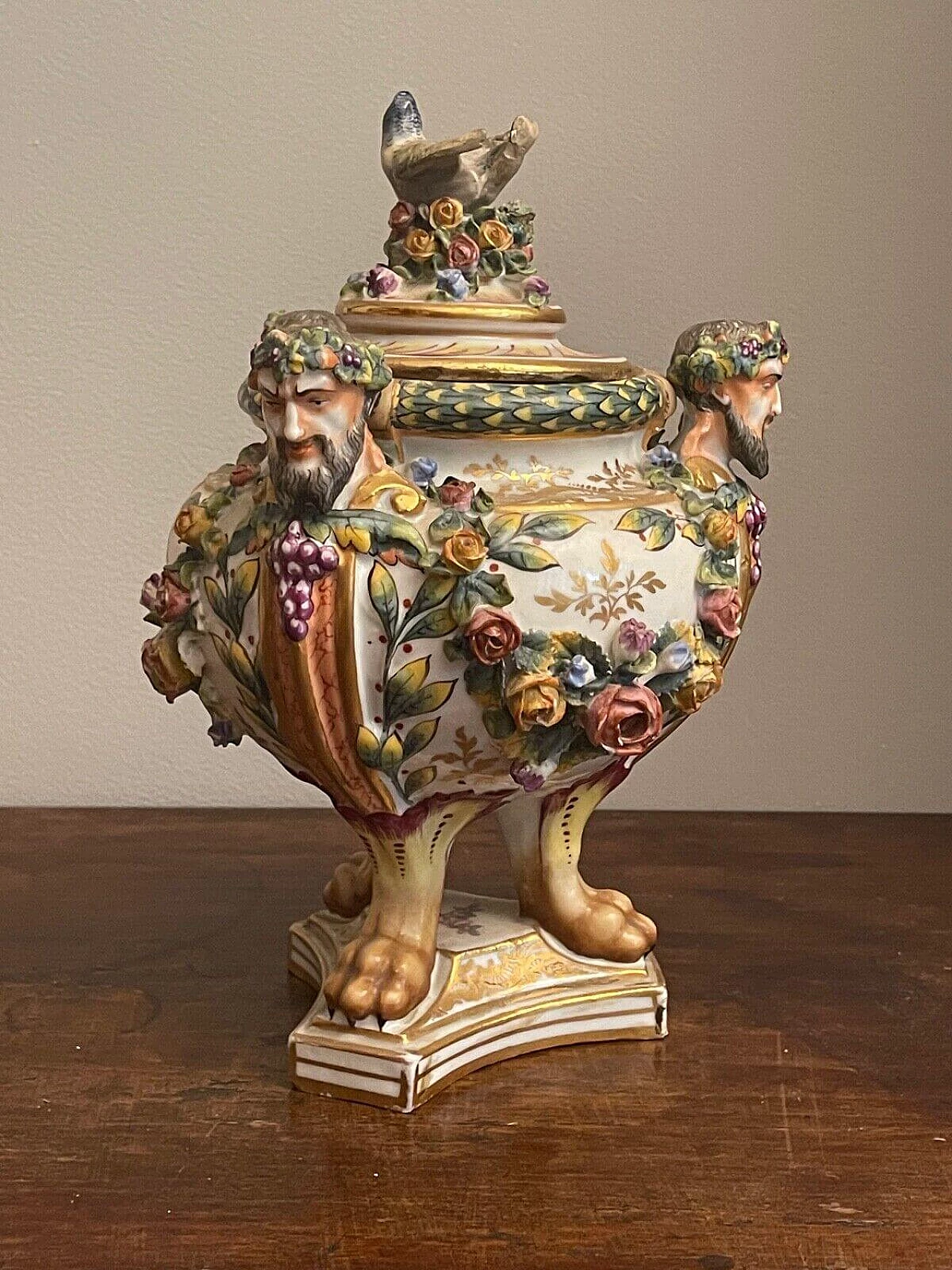 Ceramic potiche with triangular base, 19th century 3