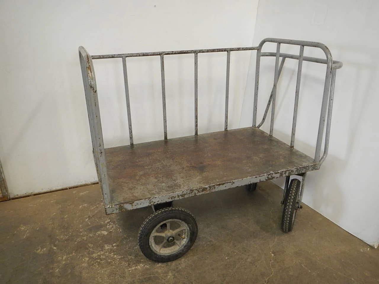 Iron post office trolley, 1960s 2