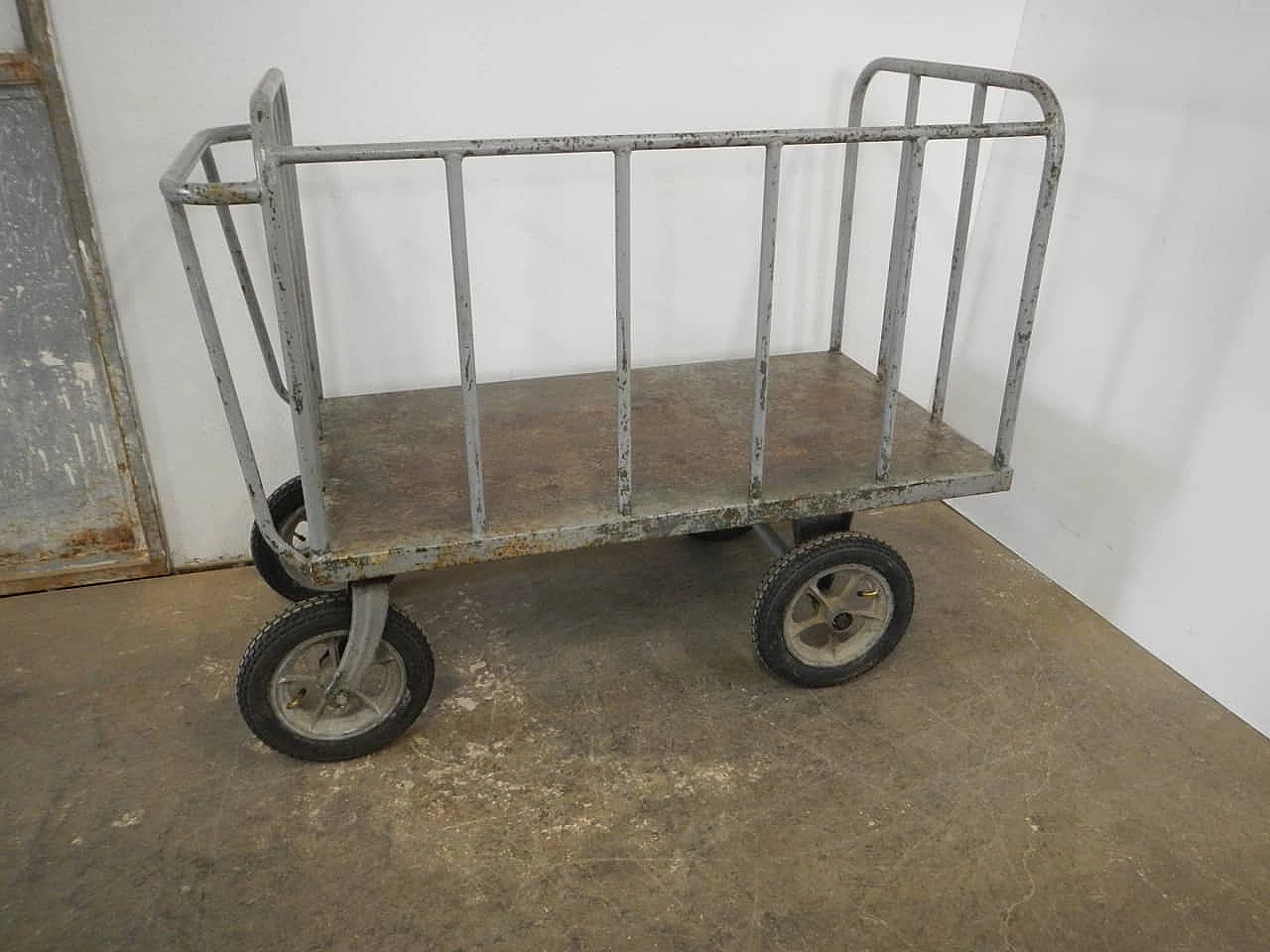 Iron post office trolley, 1960s 3