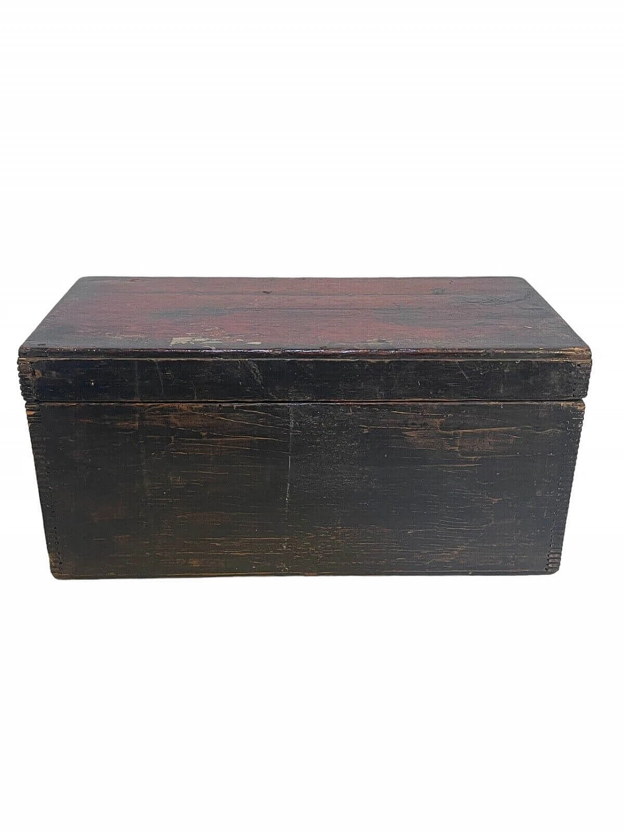 Scatola in legno orientale decorata a mano, fine '800 5