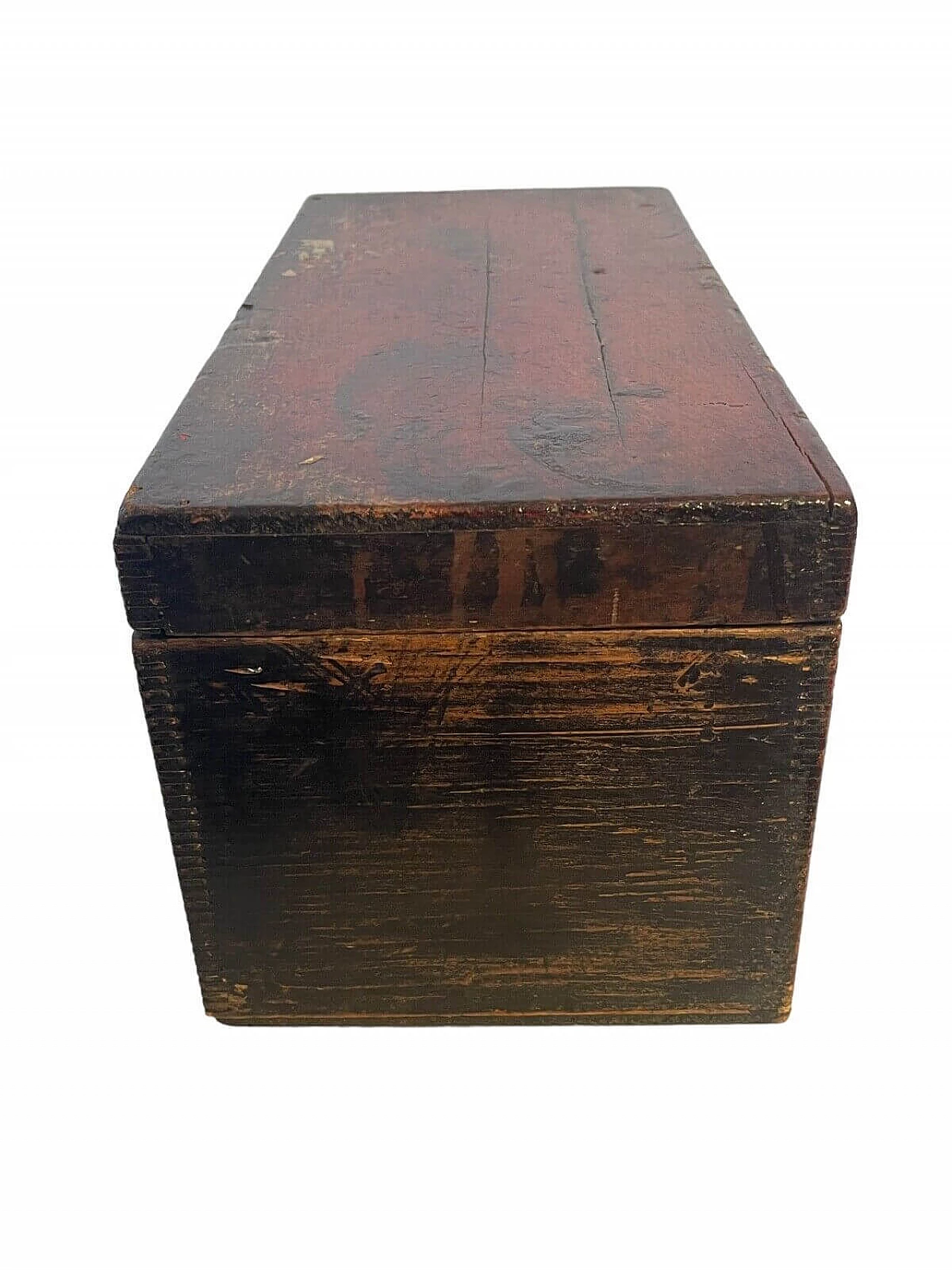 Scatola in legno orientale decorata a mano, fine '800 6