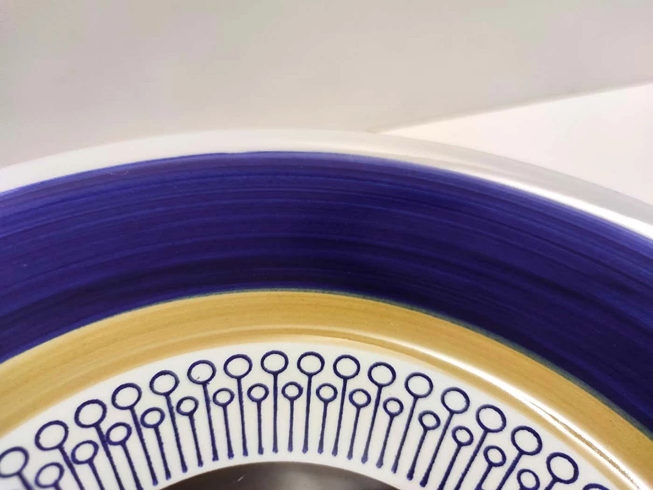 Lacquered ceramic dessert plate by Antonia Campi for Richard Ginori, 1970s 5