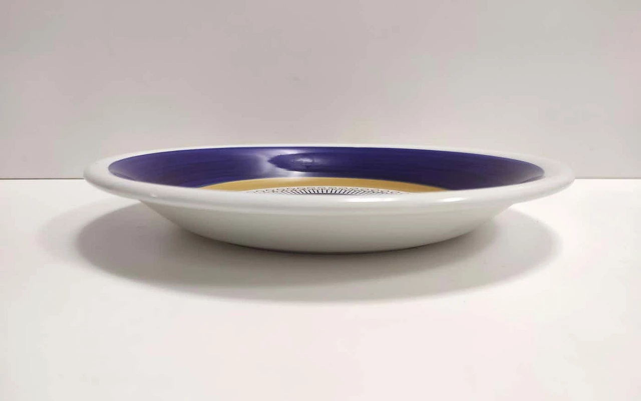 Lacquered ceramic dessert plate by Antonia Campi for Richard Ginori, 1970s 7