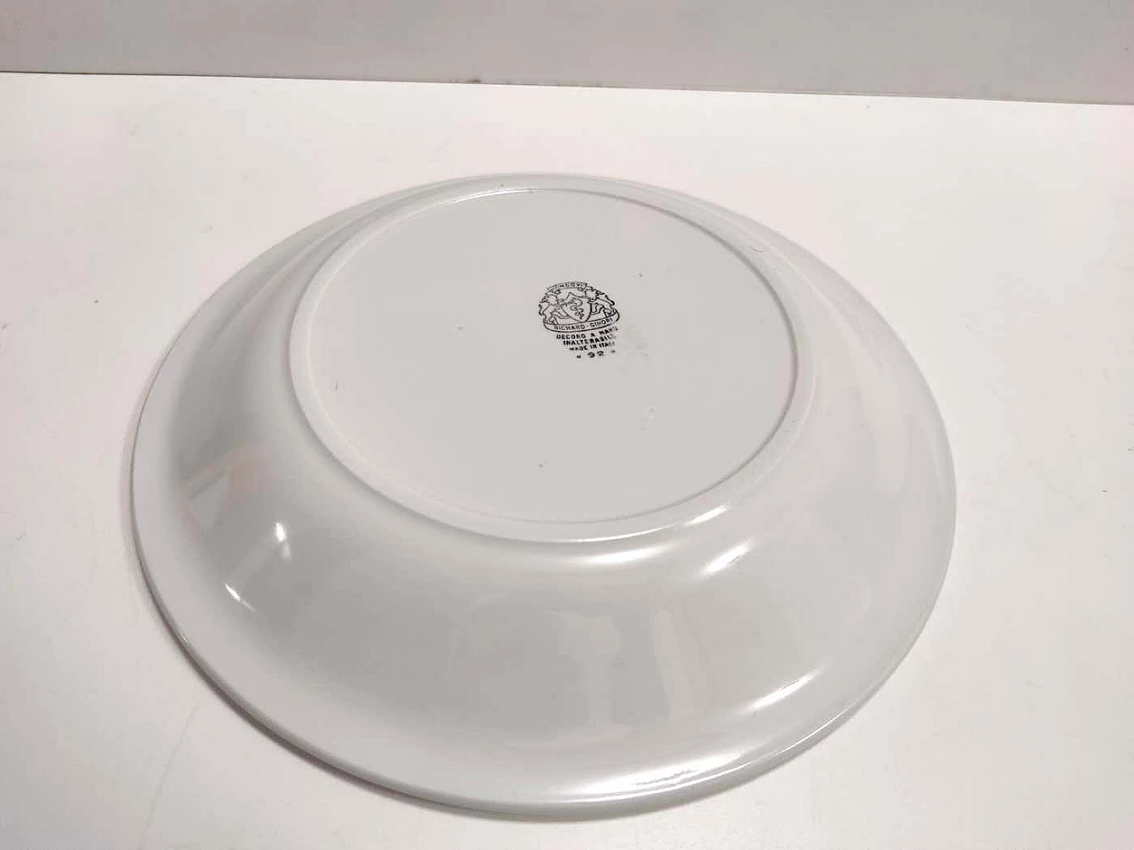 Lacquered ceramic dessert plate by Antonia Campi for Richard Ginori, 1970s 8