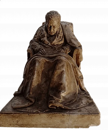 Ritratto di Vittorio Alfieri, copia da Pompeo Marchesi, scultura in pietra e gesso, anni '50