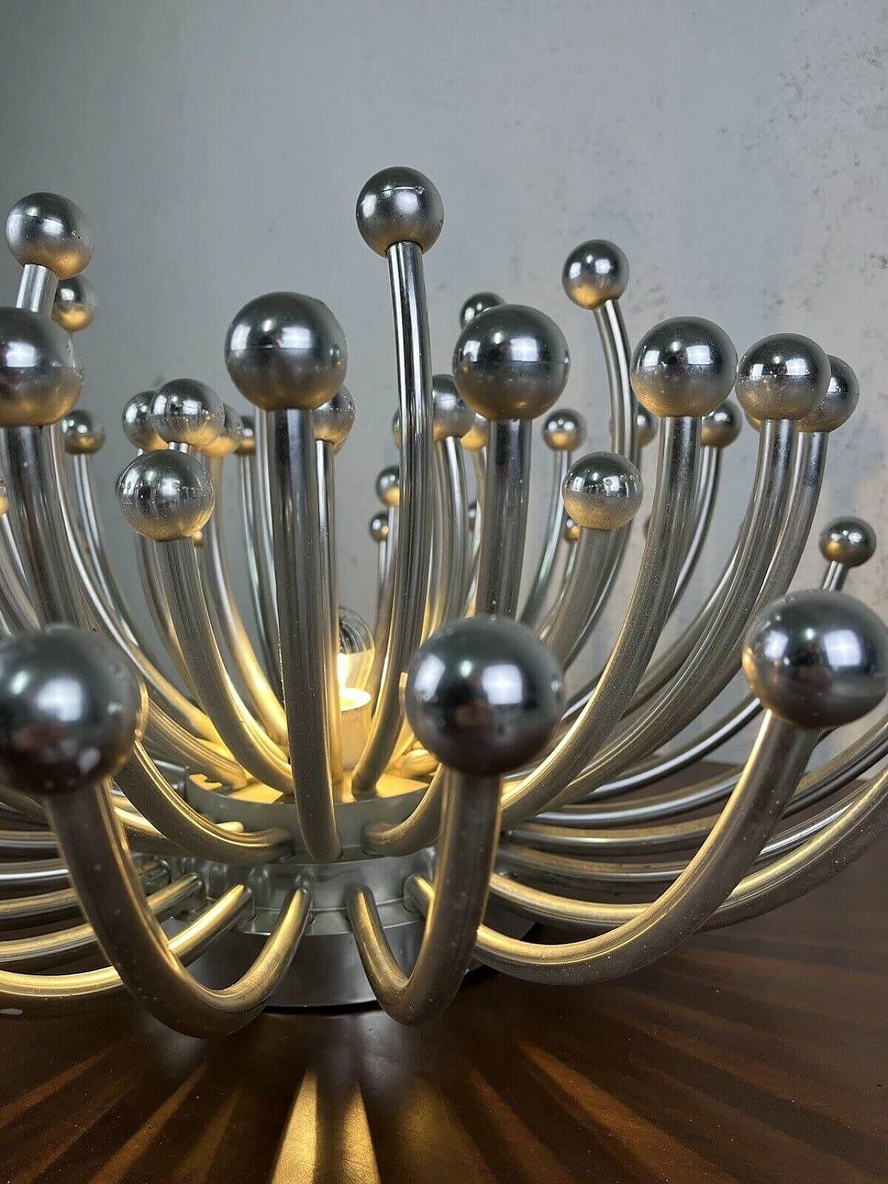 Painted plastic Pistillo chandelier by Studio Tetrach for Valenti, 1970s 4