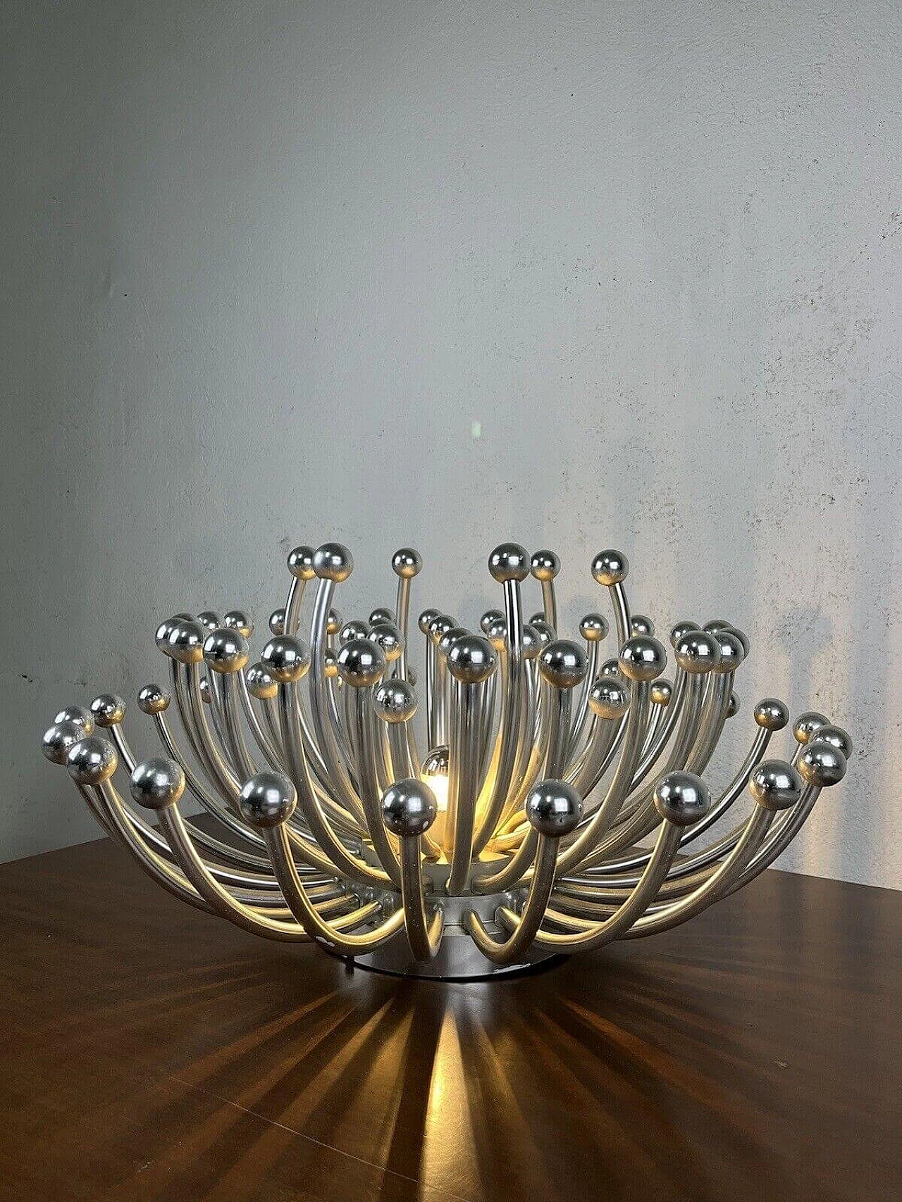 Painted plastic Pistillo chandelier by Studio Tetrach for Valenti, 1970s 5