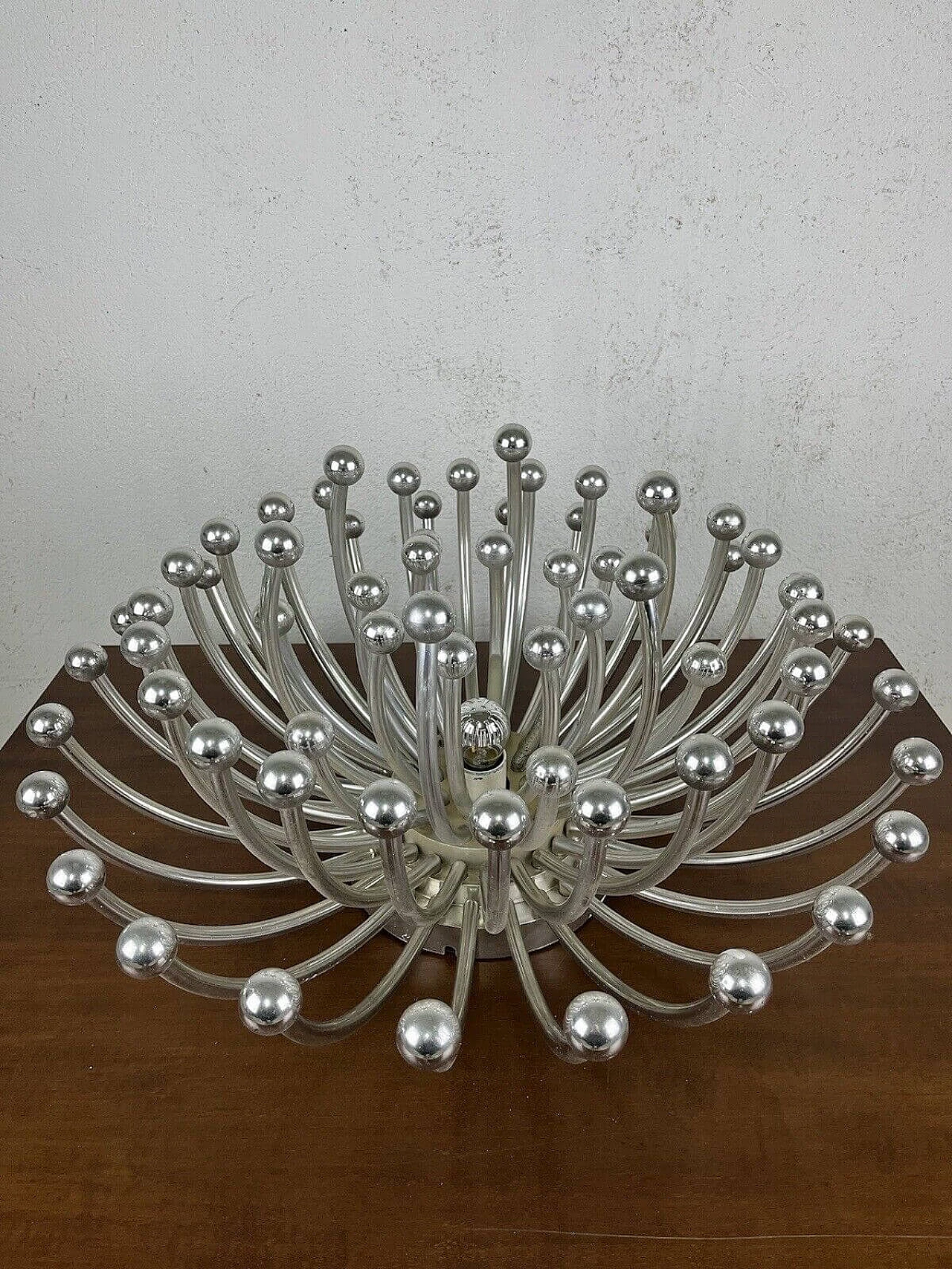 Painted plastic Pistillo chandelier by Studio Tetrach for Valenti, 1970s 8