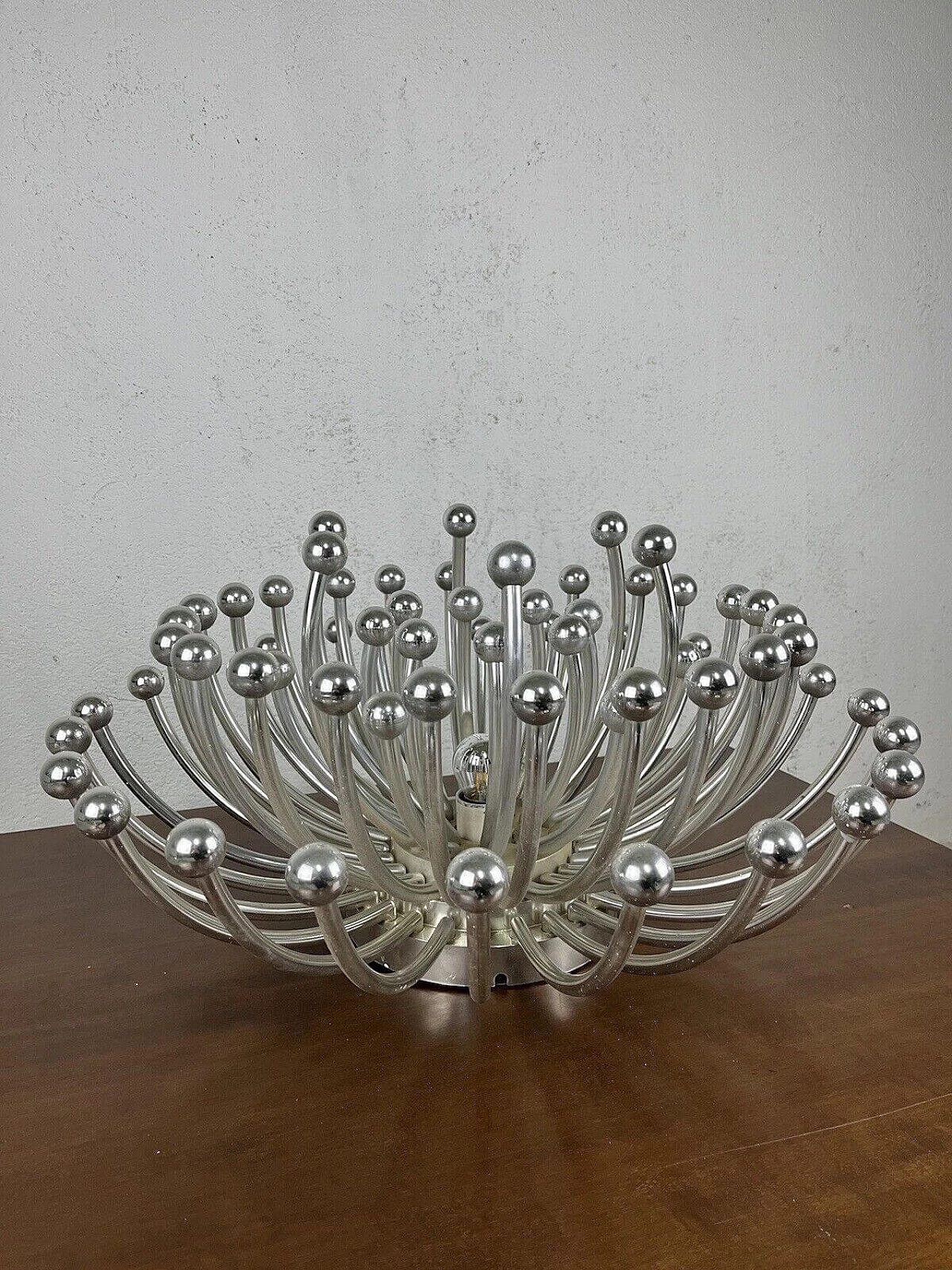 Painted plastic Pistillo chandelier by Studio Tetrach for Valenti, 1970s 10