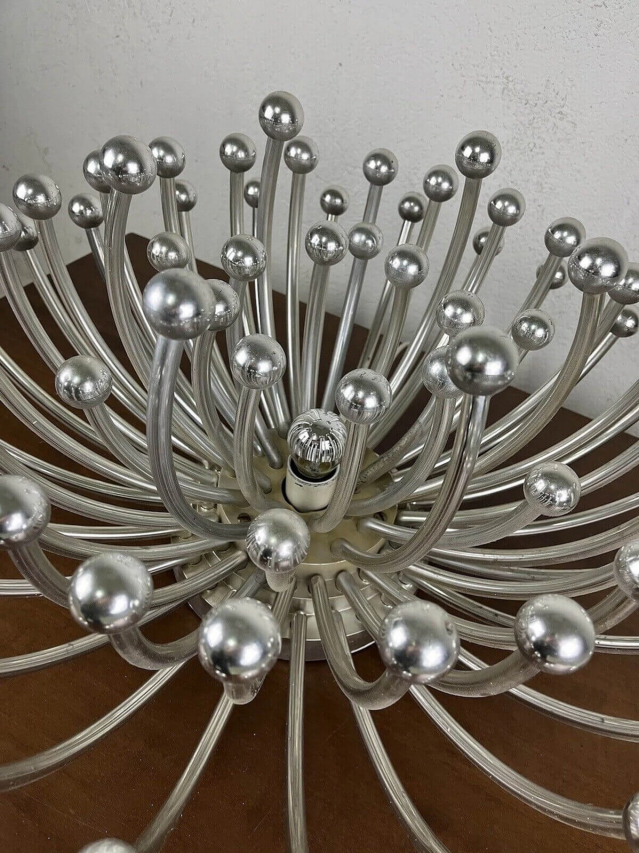 Painted plastic Pistillo chandelier by Studio Tetrach for Valenti, 1970s 11