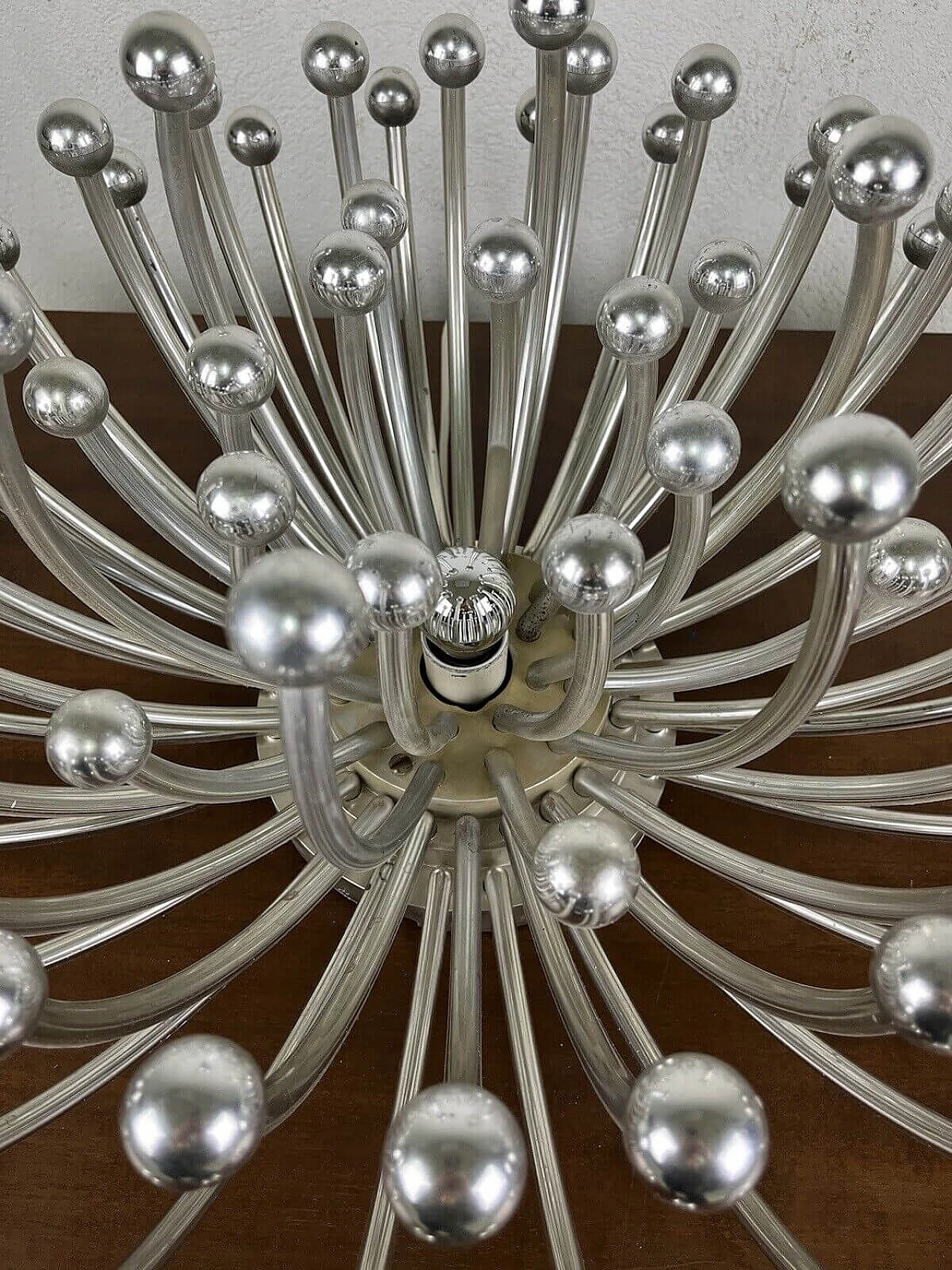 Painted plastic Pistillo chandelier by Studio Tetrach for Valenti, 1970s 12