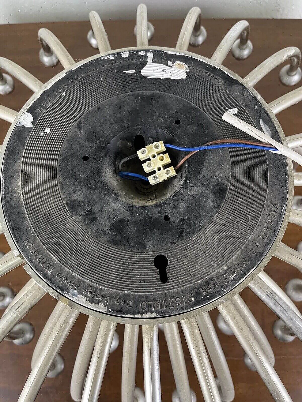 Painted plastic Pistillo chandelier by Studio Tetrach for Valenti, 1970s 13