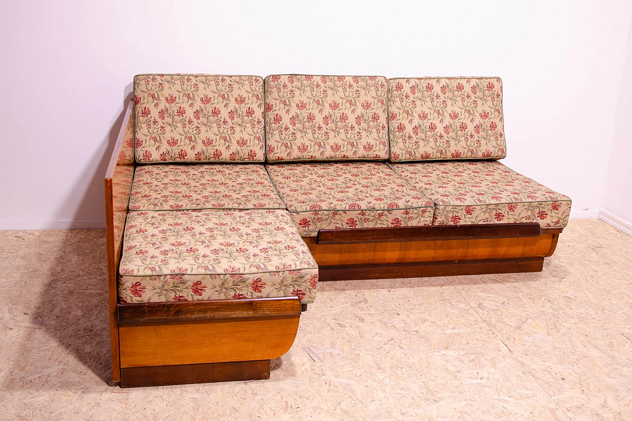 Corner sofa bed by Jindřich Halabala for UP Závody, 1950s 3