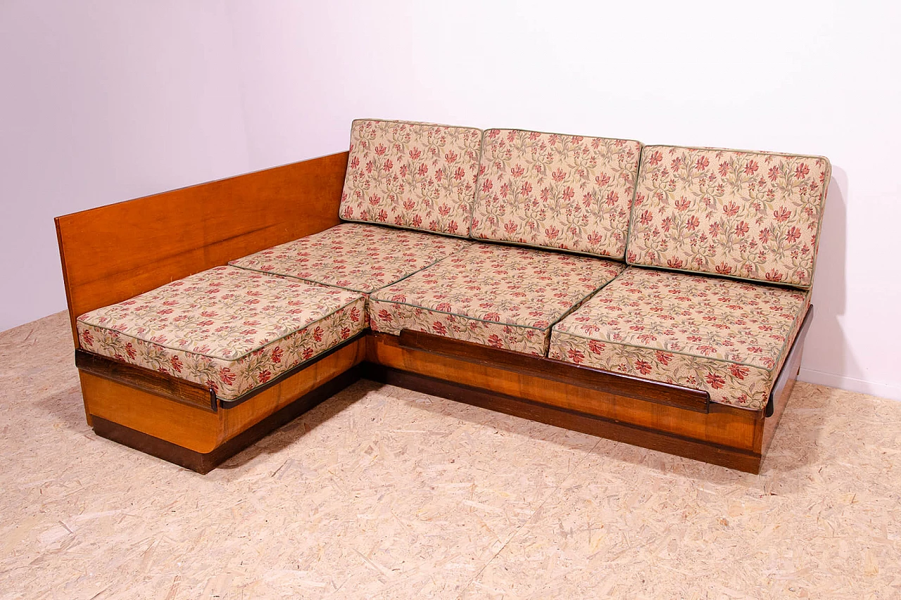 Corner sofa bed by Jindřich Halabala for UP Závody, 1950s 6