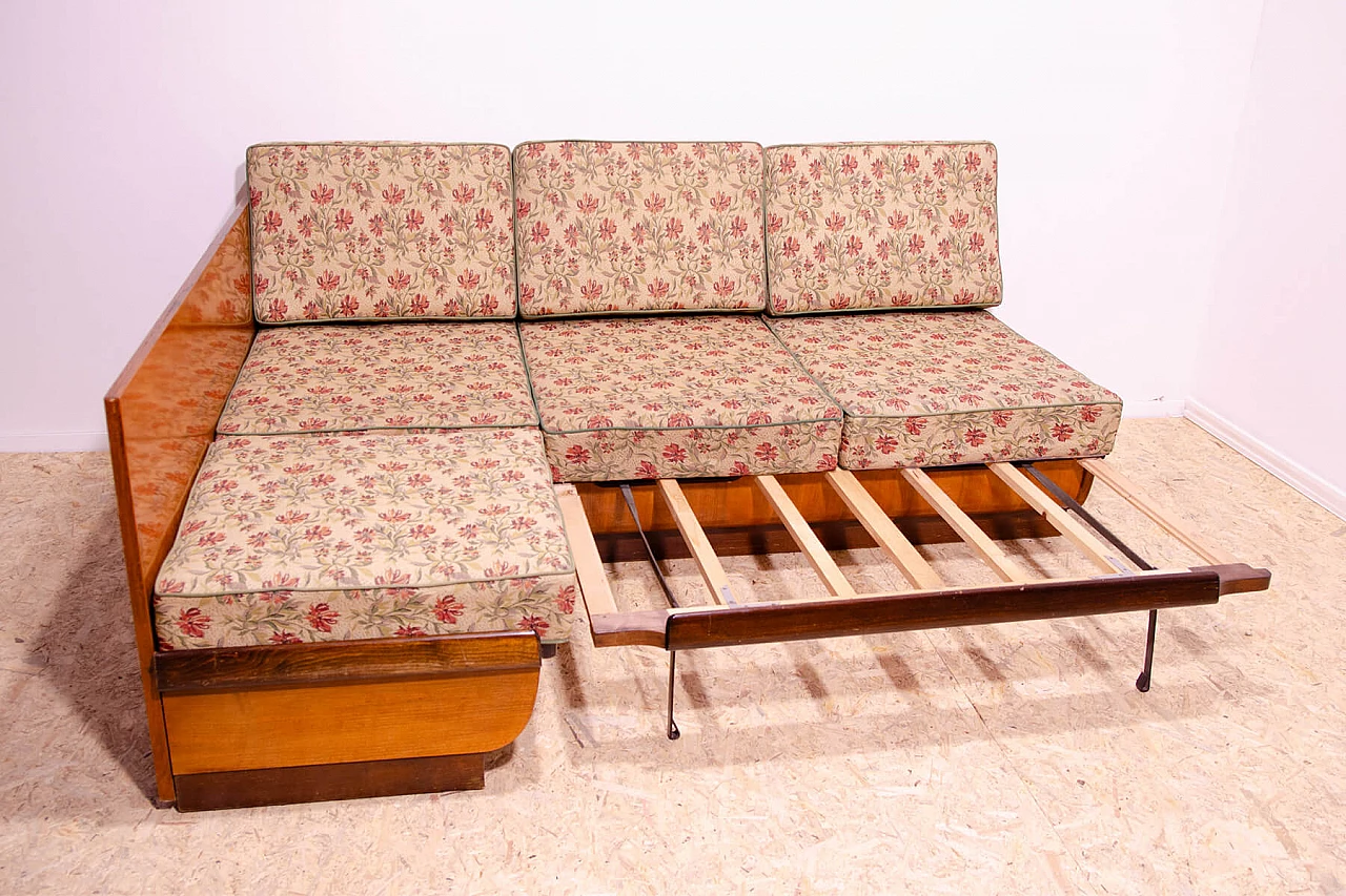 Corner sofa bed by Jindřich Halabala for UP Závody, 1950s 12